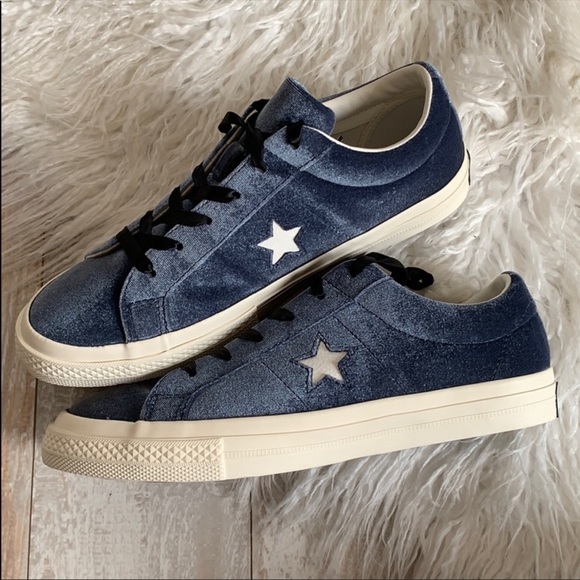 NWT Converse ID Custom Low Tops Velour Blue - Picture 5 of 8
